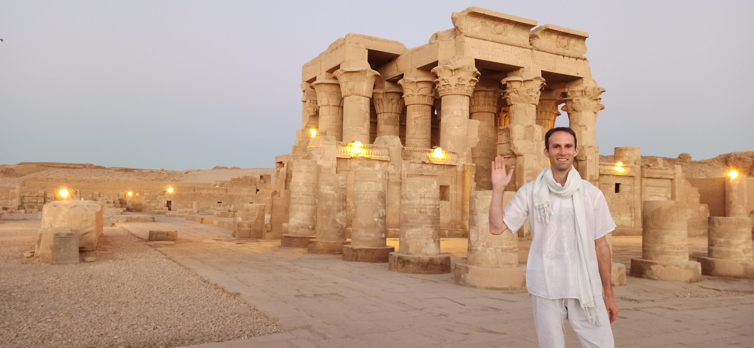 Michal in the Kom Ombo temple, Egypt
