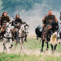 Knights on horses
